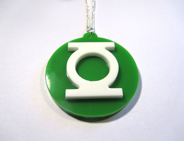 Green Lantern Symbol Superhero Acrylic Pendant – Dolly Loves PolkaDot